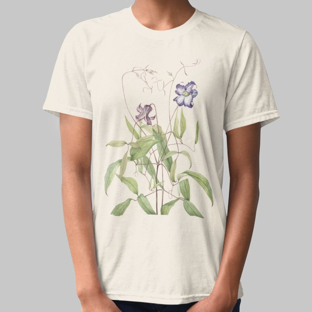 Swamp Leatherflower VTG Floral Print Short Sleeve Graphic Tee T-shirt S M L XL